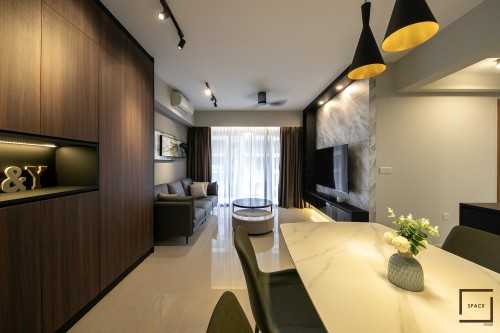 Contemporary Living Room at 4- BEDROOM EC @ RIVERCOVE RESIDENCE