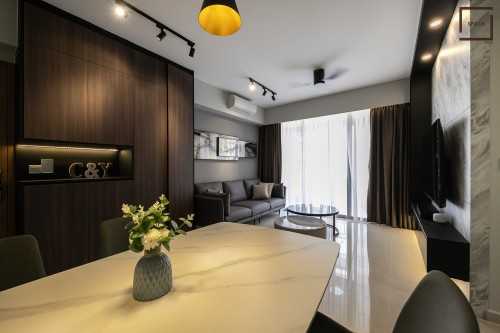 Contemporary Living Room at 4- BEDROOM EC @ RIVERCOVE RESIDENCE