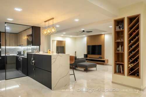 Contemporary Living Room at Yio Chu Kang | Grande Vista