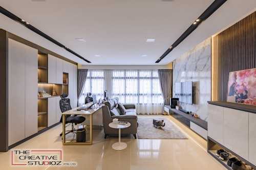 Modern Living Room at Sengkang Fernvale Woods