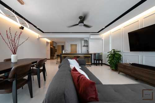 Contemporary Living Room at RESALE 4 ROOM HDB @ PUNGGOL FIELD