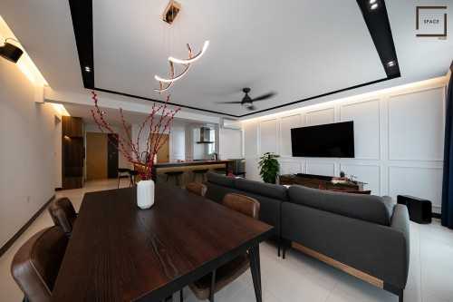 Contemporary Living Room at RESALE 4 ROOM HDB @ PUNGGOL FIELD