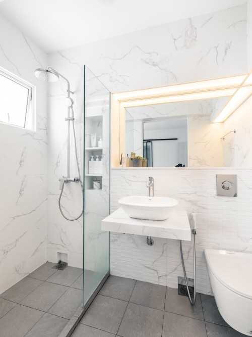 Minimalist Bathroom at Compassvale Crescent
