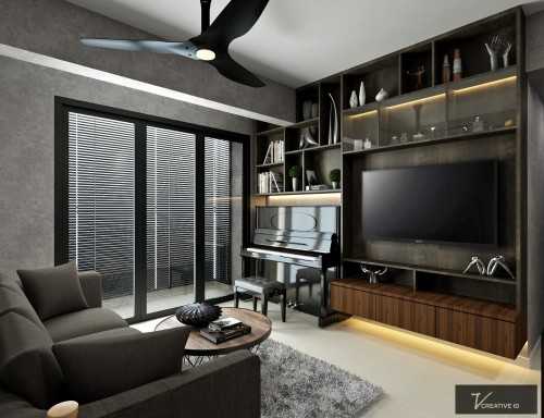Industrial Living Room at 138C Yuan Ching road
