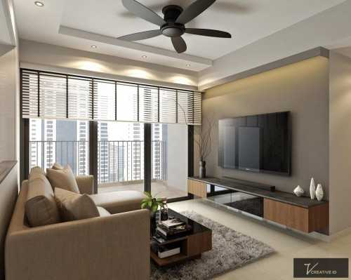 Contemporary Living Room at Rivercove Residents
