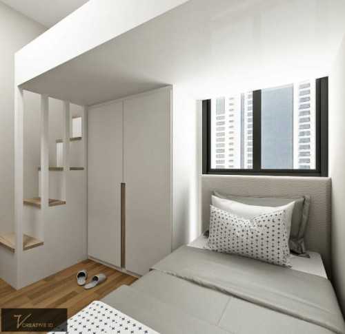Scandinavian Bedroom at Hedge Park Condominium