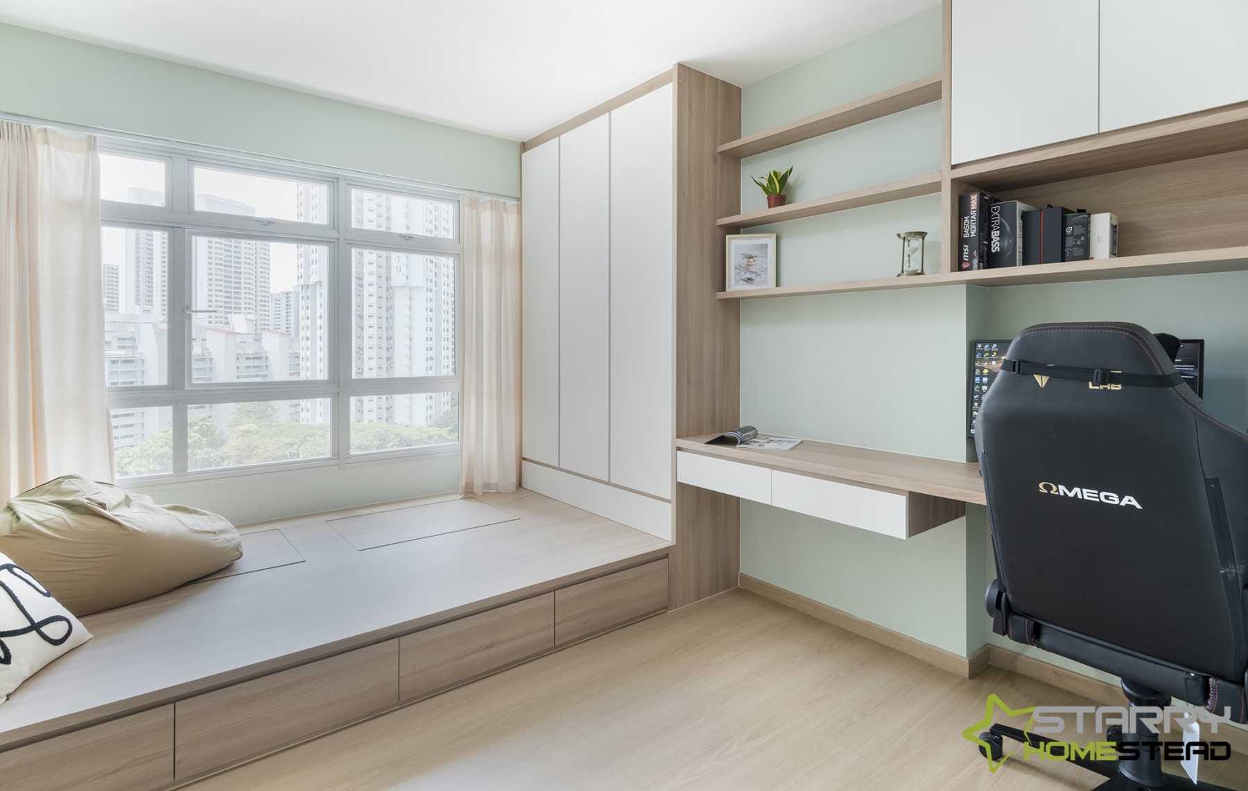 Scandinavian Study with Desk and Desk Chairs
