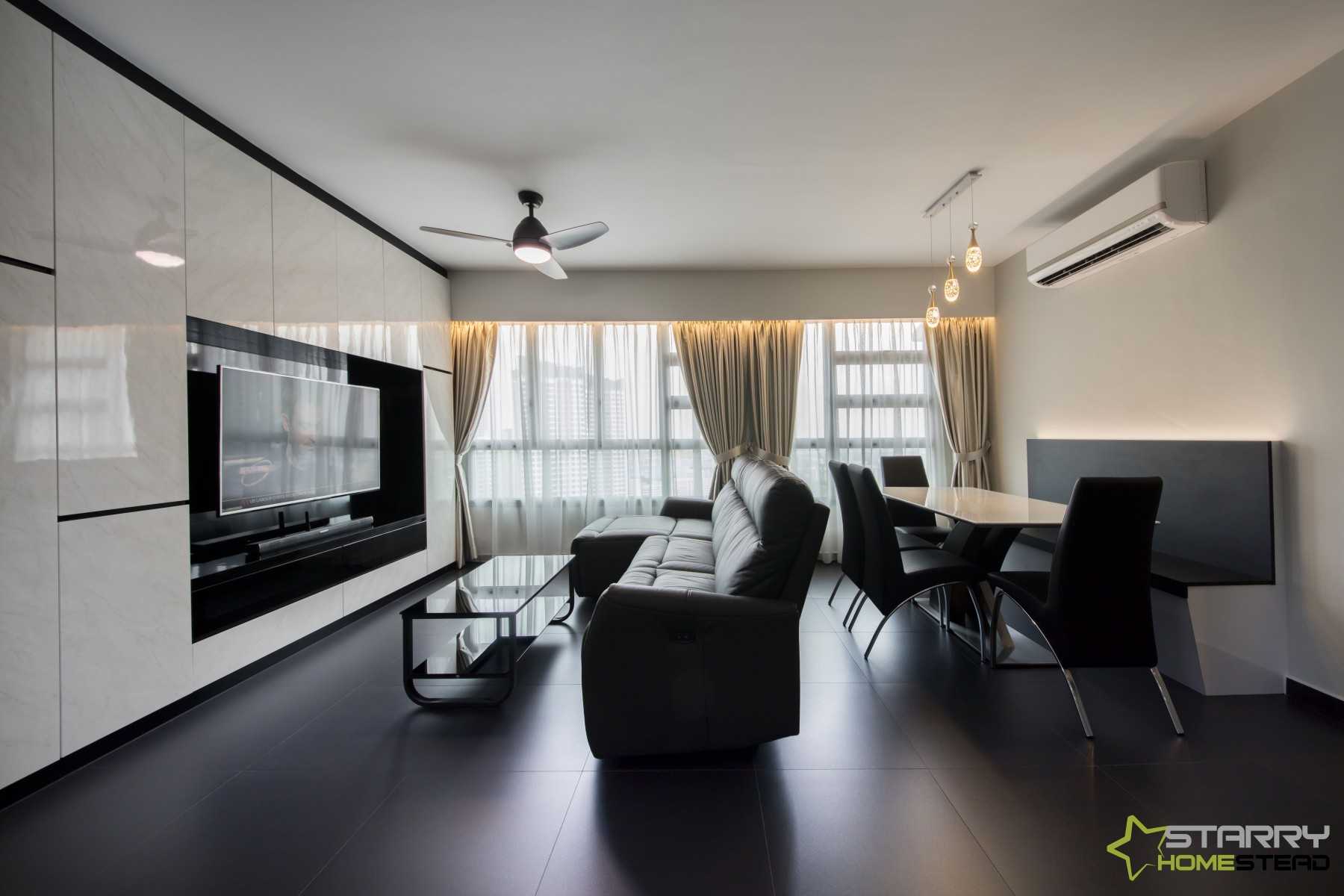 Modern Living Room with Feature Wall and Sofa