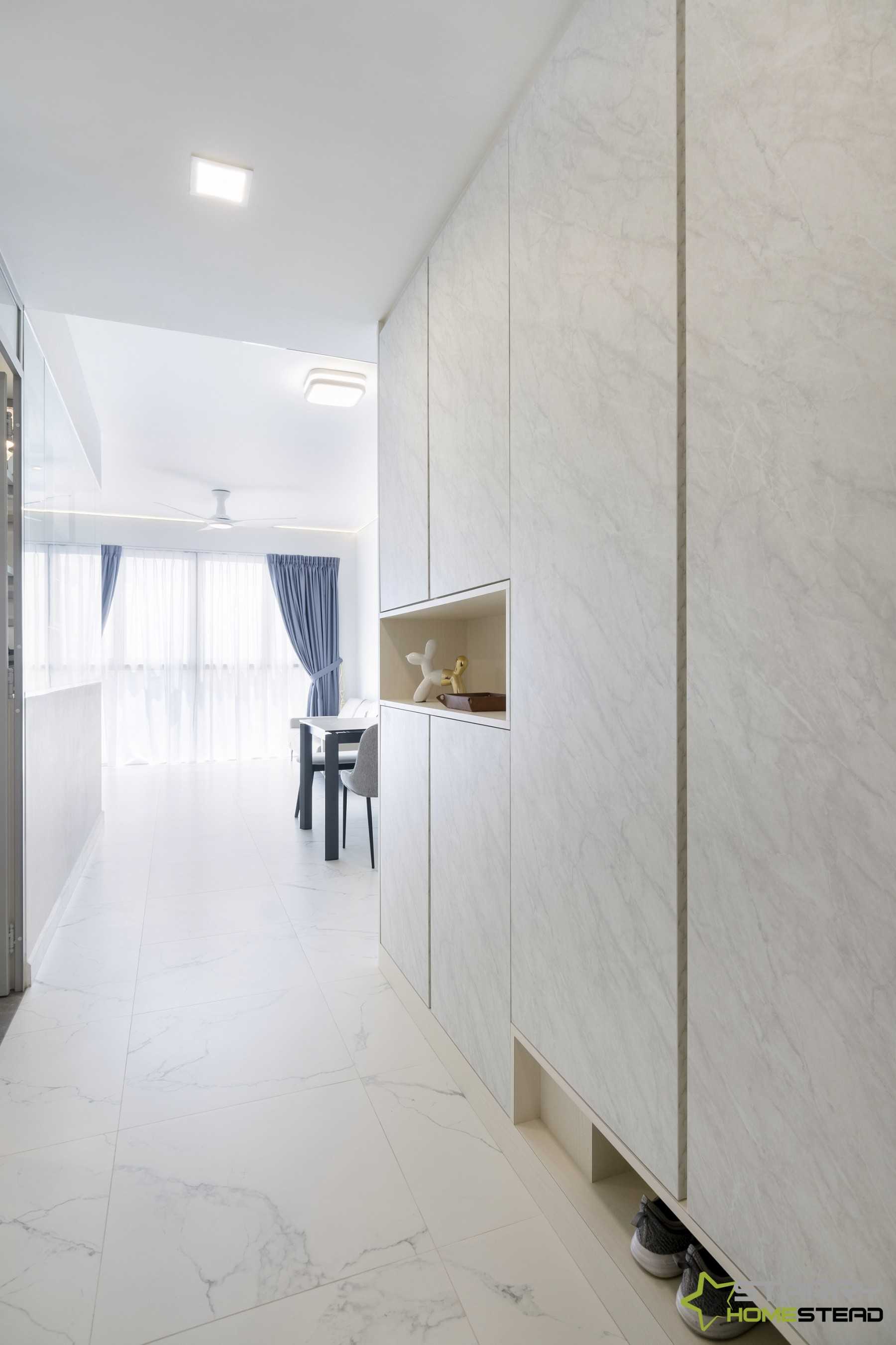 Modern Entryway with Shoe Rack and Small Storage