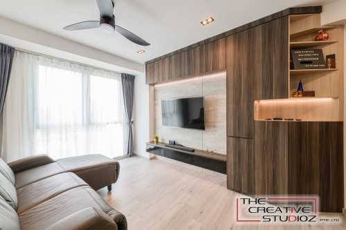 Scandinavian Living Room at Gloucester Mansions