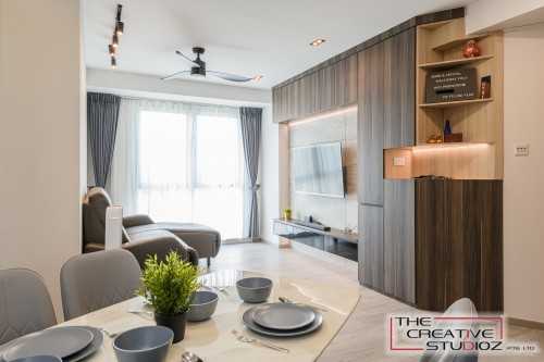 Scandinavian Living Room at Gloucester Mansions