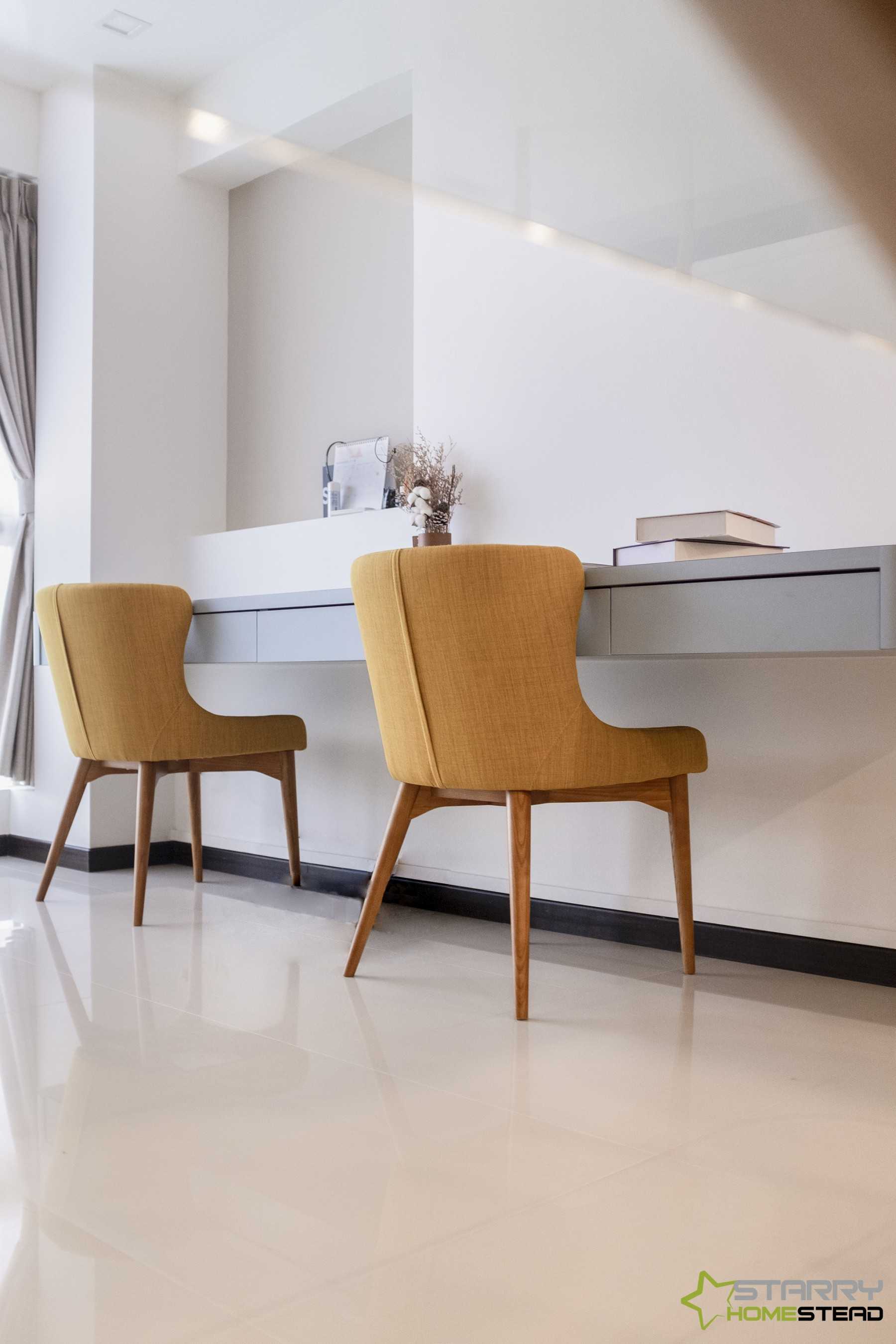 Eclectic Study with Desk and Office Chair