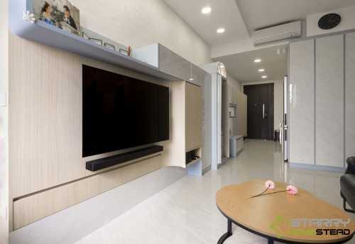 Eclectic Living Room at Gem Residence Condo