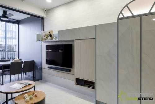 Eclectic Living Room at Gem Residence Condo