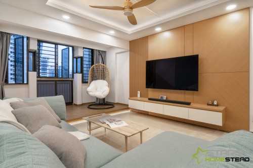 Scandinavian Living Room at 233 Compassvale Walk