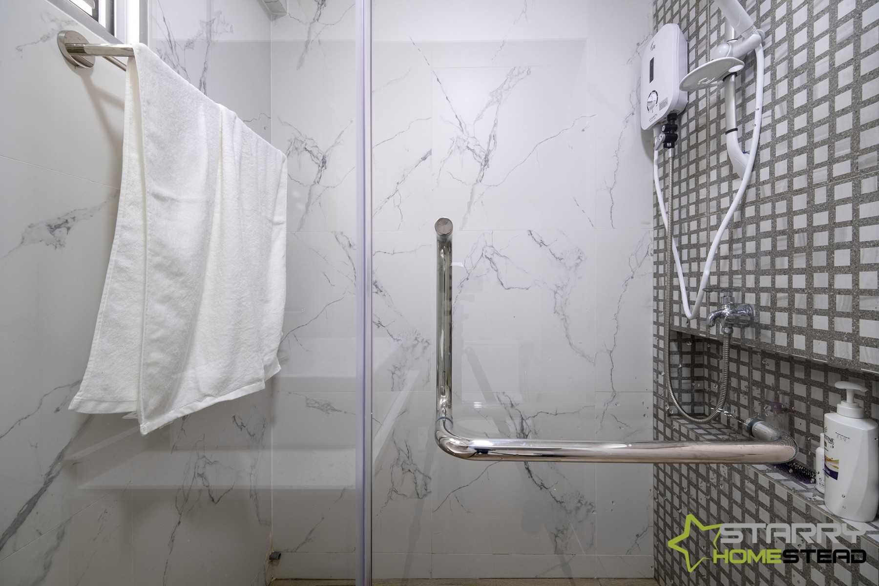 Modern Bathroom with Shower Screen and Showers