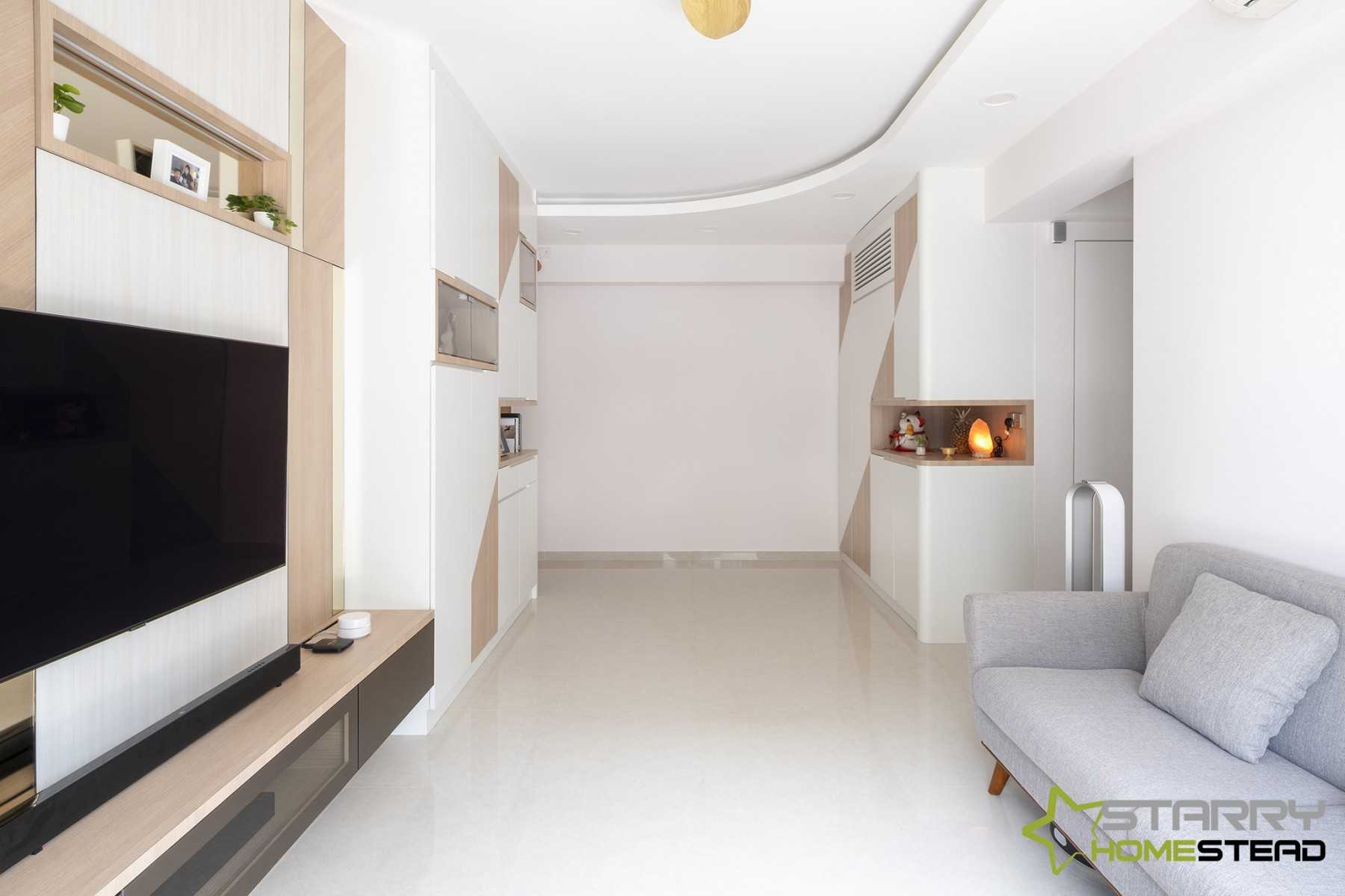 Scandinavian Living Room with Sofa and TV