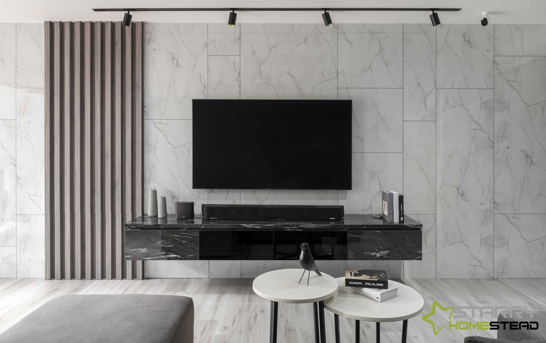 Contemporary Living Room with Sofa and TV