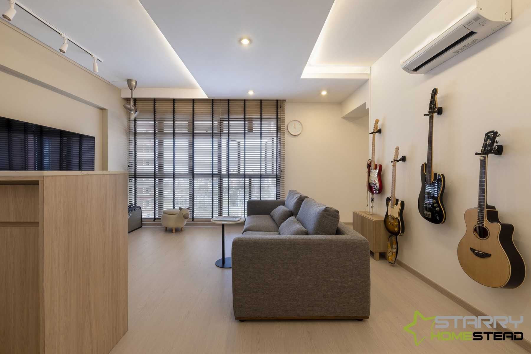 Scandinavian Living Room with Sofa and TV