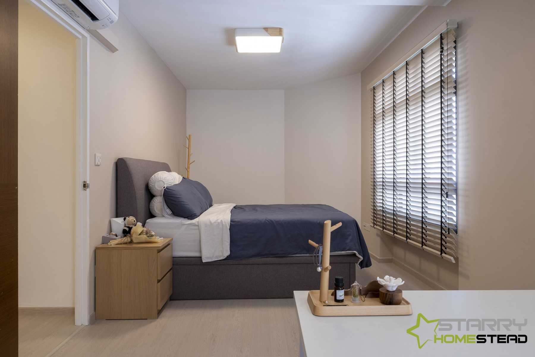 Scandinavian Bedroom with Desk and Bed