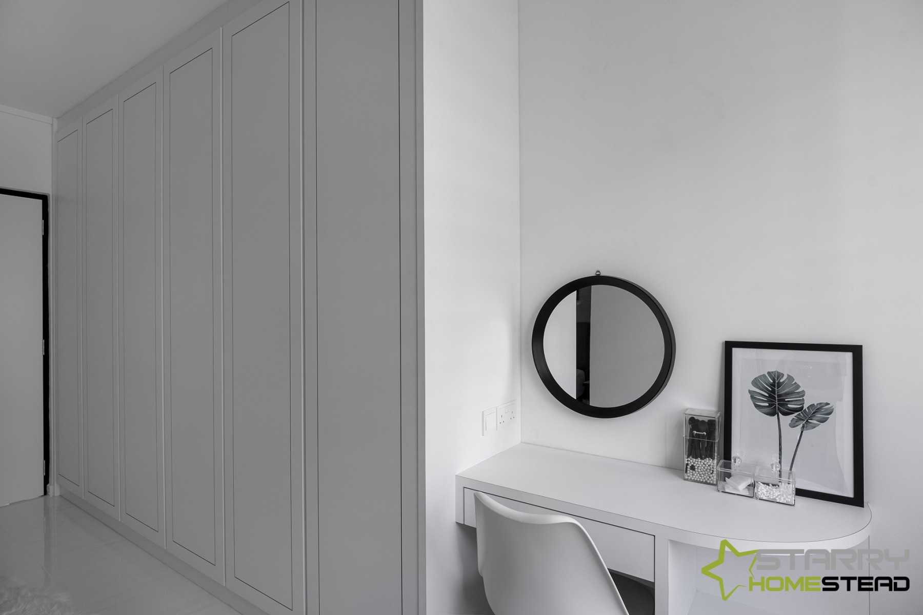 Minimalist Bedroom with Wardrobe and Dressing Table