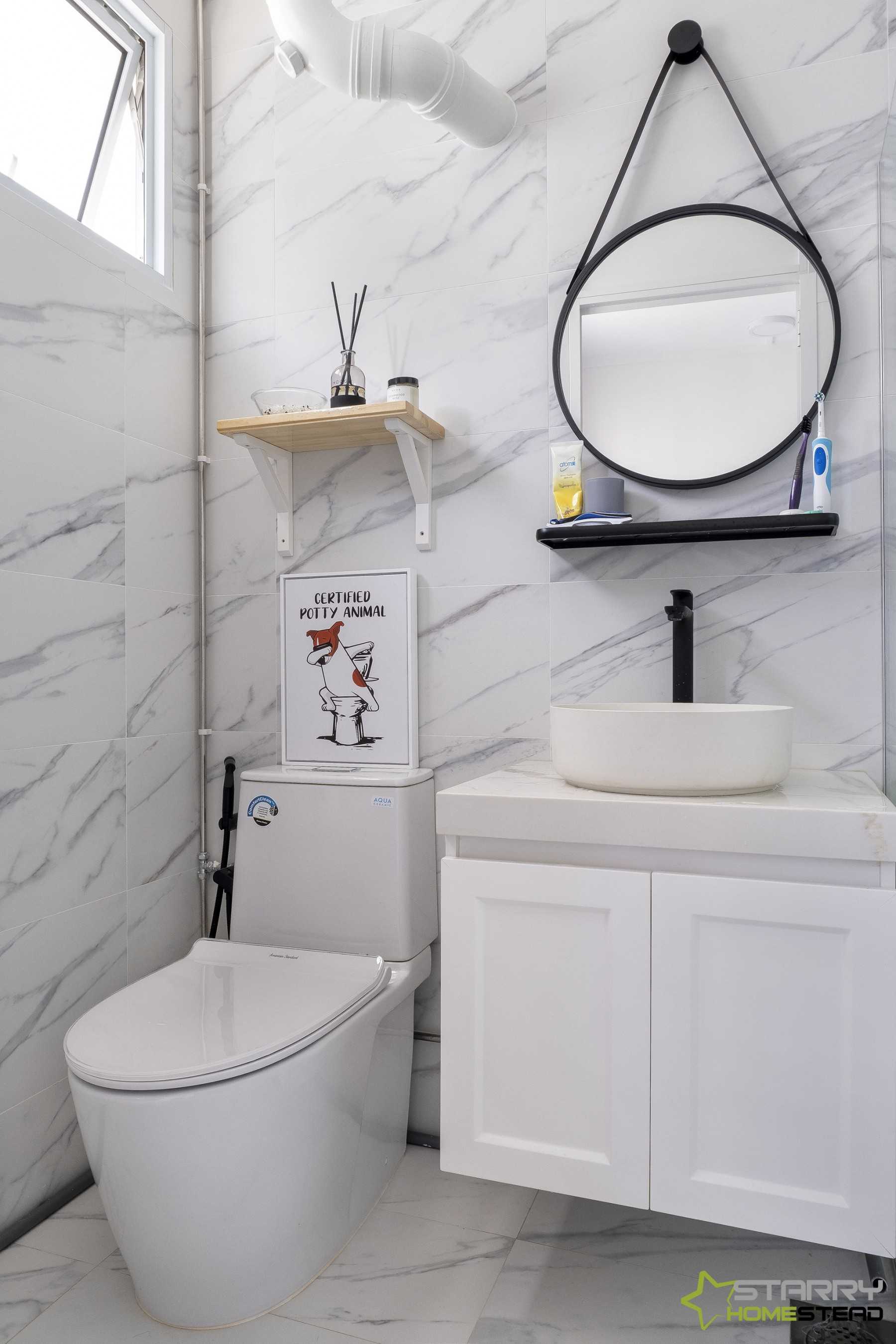 Minimalist Bathroom with Bathroom Tap and Toilet Bowl