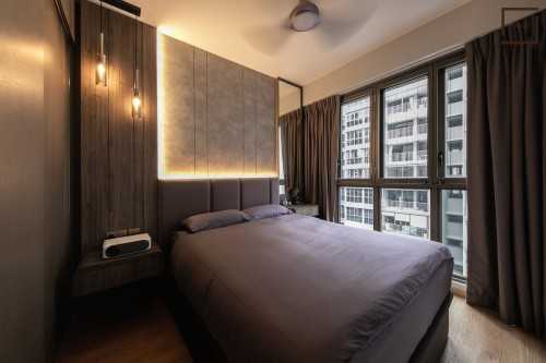 Contemporary Bedroom at RIVERCOVE RESIDENCES EC