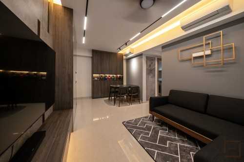 Contemporary Living Room at RIVERCOVE RESIDENCES EC