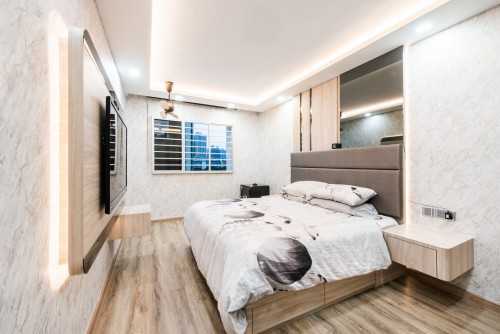 Contemporary Bedroom at jalan membina blk 22