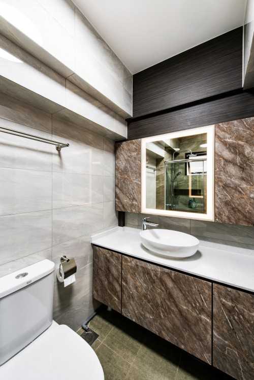Contemporary Bathroom at jalan membina blk 22
