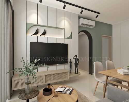 Modern Living Room at 55 TAMPINES ST 86 THE TAPESTRY