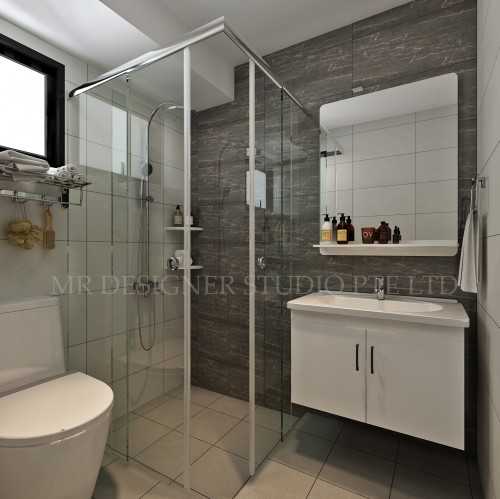 Scandinavian Bathroom at trevillis clementi  ave 4 311c
