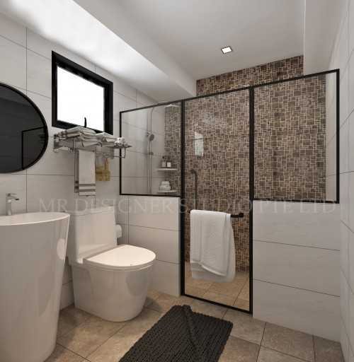 Scandinavian Bathroom at trevillis clementi  ave 4 311c