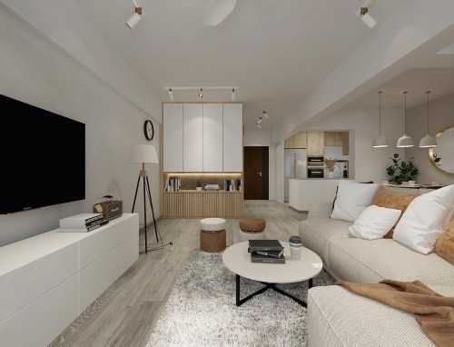 Scandinavian Living Room at yishun st 51 blk 455