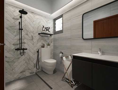 Scandinavian Bathroom at Ang mo kio st 51 blk 590