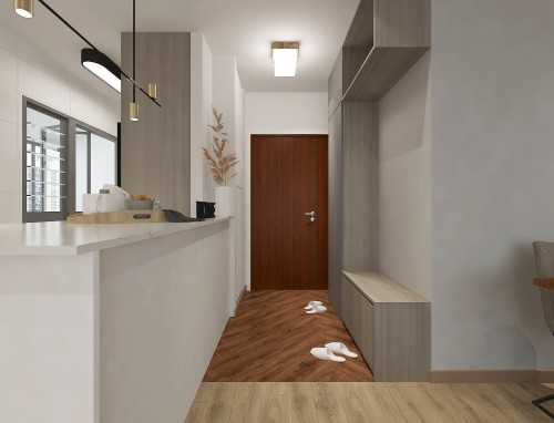 Scandinavian Entryway at Ang mo kio st 51 blk 590
