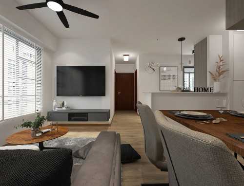 Scandinavian Living Room at Ang mo kio st 51 blk 590