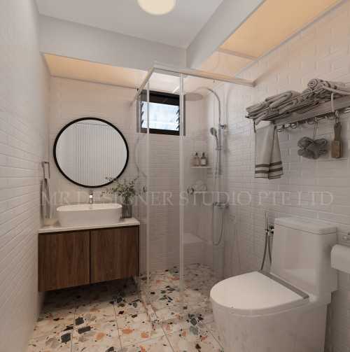 Scandinavian Bathroom at Bidadari park dr blk 104A