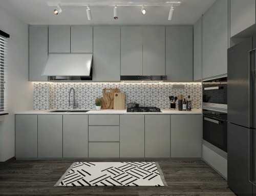 Contemporary Kitchen at Punggol Edgefield plains blk 104