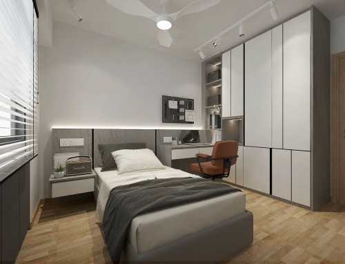 Contemporary Bedroom at Punggol Edgefield plains blk 104