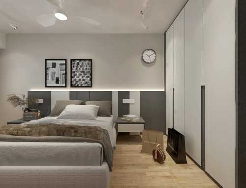 Contemporary Bedroom at Punggol Edgefield plains blk 104