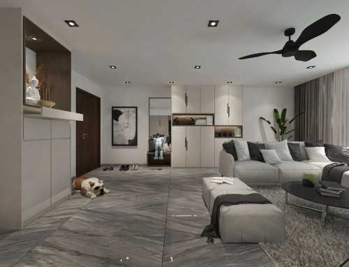 Modern Living Room at 356B anchorvale plains Punggol