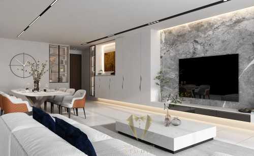 Contemporary Living Room at Casa merah tanah merah kechil blk 66