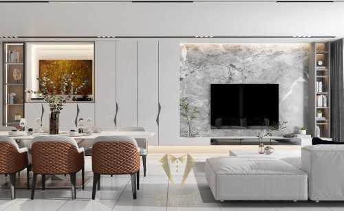 Contemporary Living Room at Casa merah tanah merah kechil blk 66