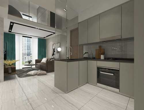Modern Kitchen at High park residence fernvale road 60