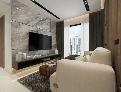 Modern Living Room at High park residence fernvale road 60