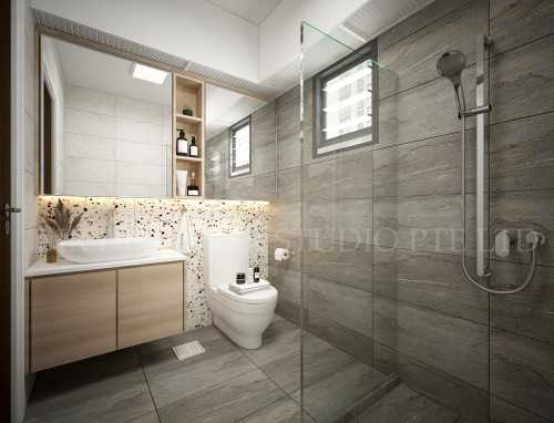 Modern Bathroom at hougang 377a st 32