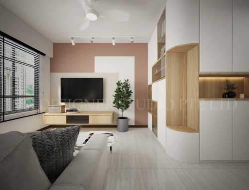Modern Living Room at hougang 377a st 32