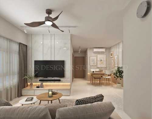 Scandinavian Living Room at Northshore dr blk 422a