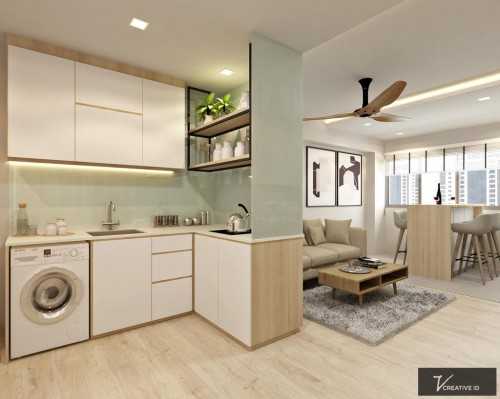 Scandinavian Kitchen at Orchid Park Condominium